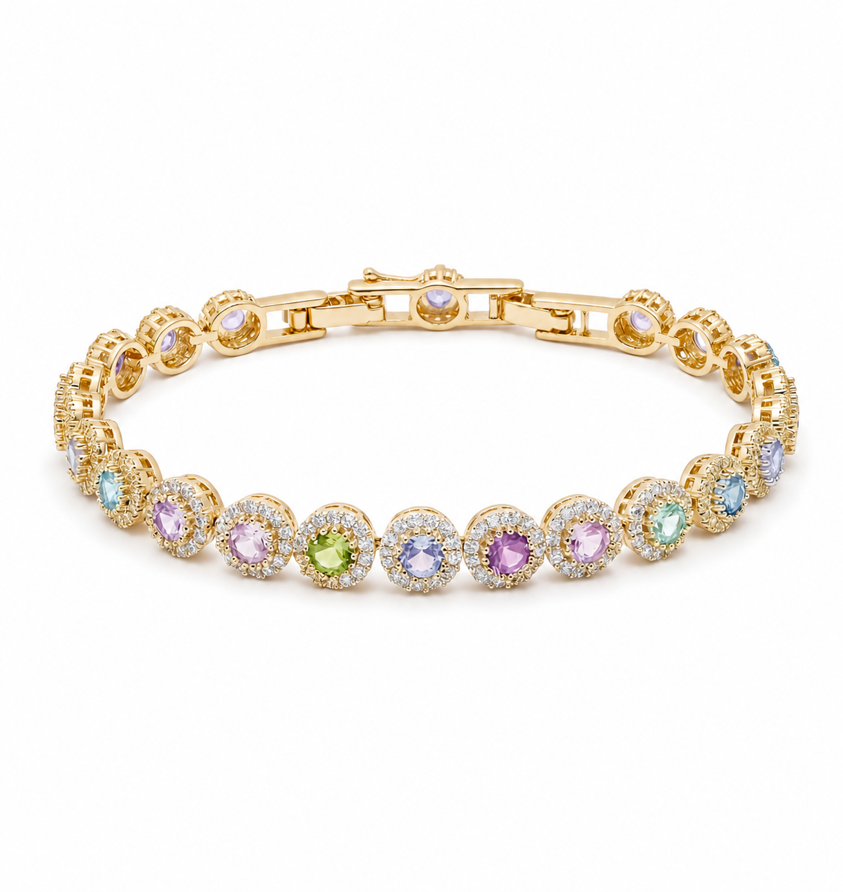 Colorful Round Gem Bracelet